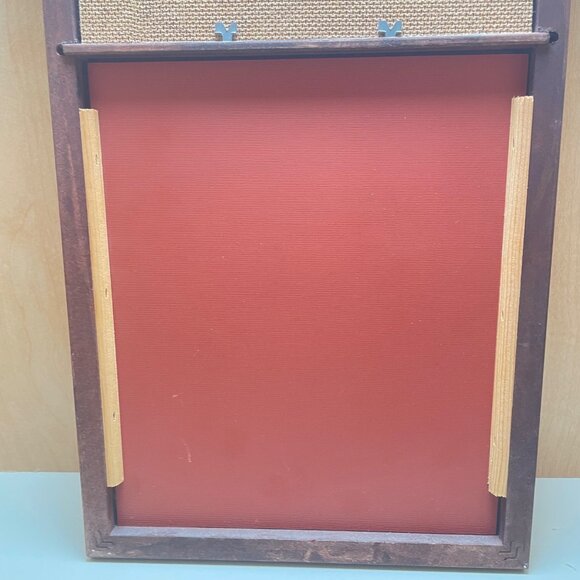 Vintage Wooden Framed Mirror With Handcrafted Cross-Stitch Rose & Dove Design - Picture 7 of 15